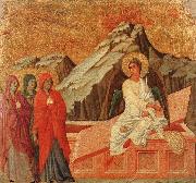 Duccio di Buoninsegna The Holy Woman at the Sepulchre oil on canvas